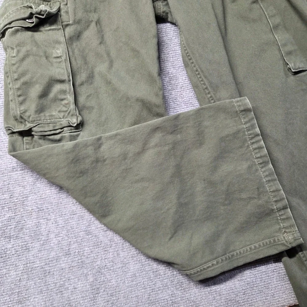 Steve & Barry's Cargo Pants Mens 34x28 Green Y2K Distressed Utility Baggy